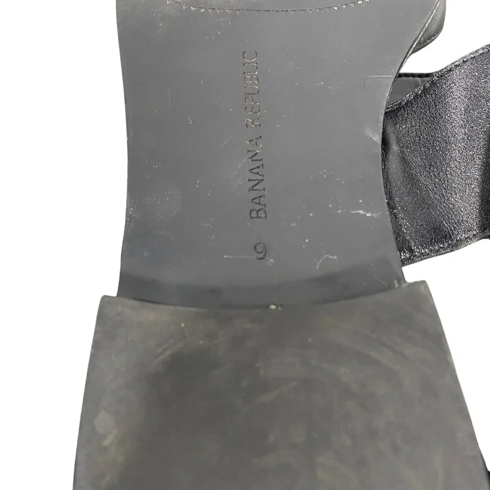 Banana Republic Elegant Black Slide Sandals - Picture 10 of 11